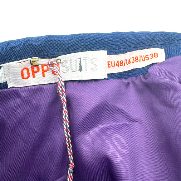 OPPOSUITS Blazer Mens 38R NWT Blue White Stars USA July 4 Jacket Sport Coat Prom - Picture 4 of 10